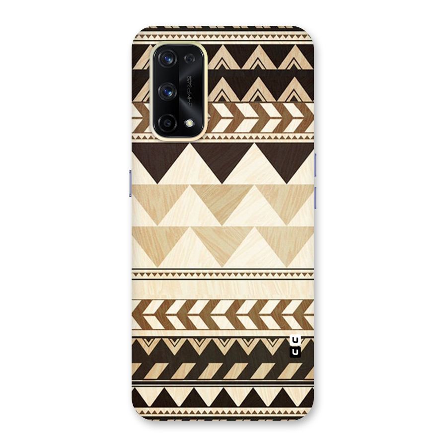 Wooden Printed Chevron Glass Back Case for Realme X7 Pro