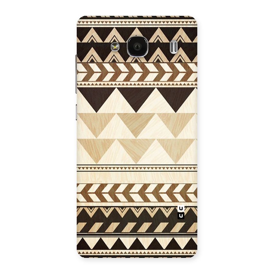 Wooden Printed Chevron Back Case for Redmi 2 Prime