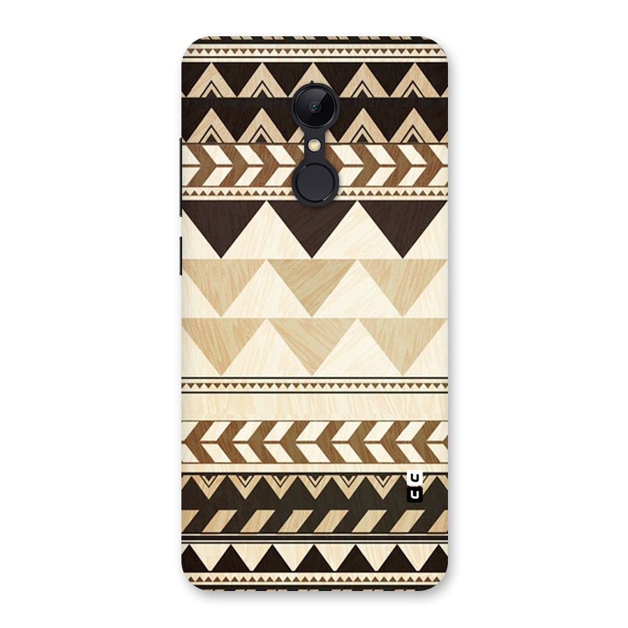 Wooden Printed Chevron Back Case for Redmi 5