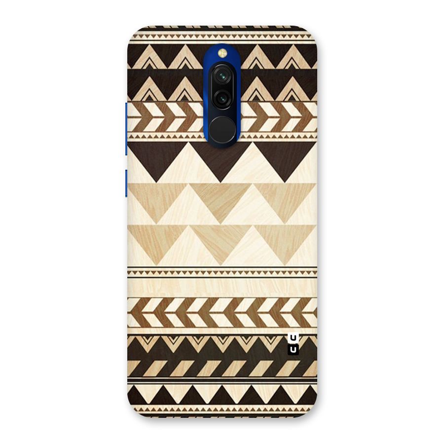 Wooden Printed Chevron Back Case for Redmi 8