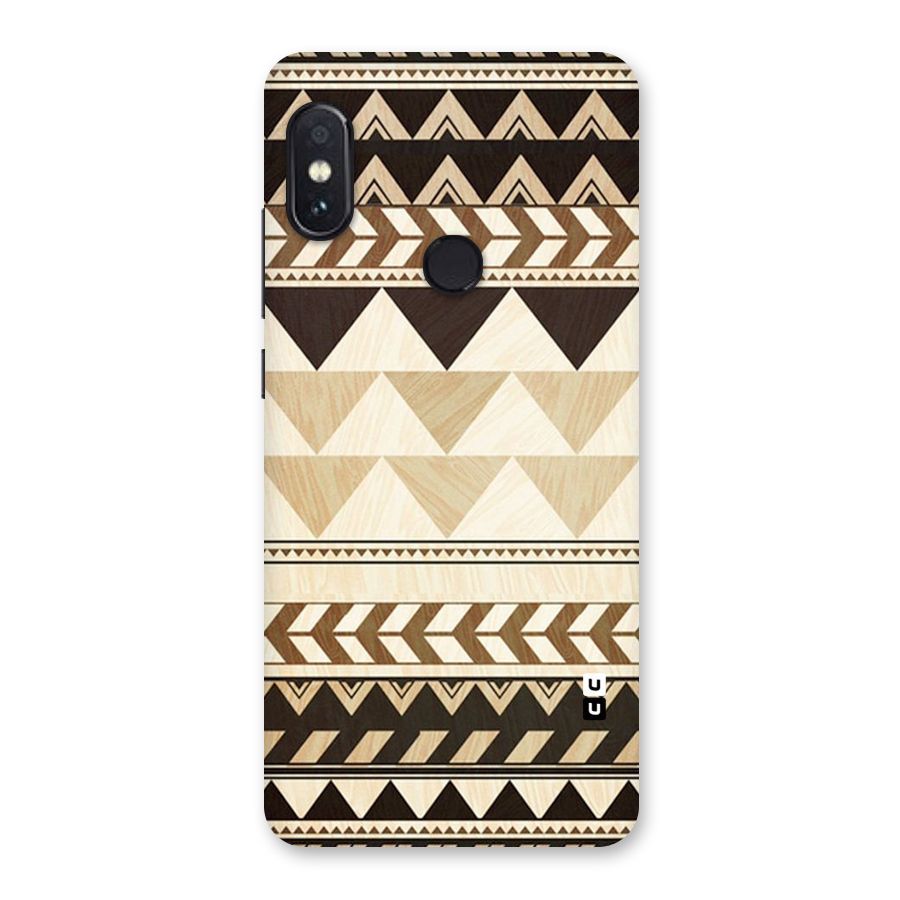 Wooden Printed Chevron Back Case for Redmi Note 5 Pro