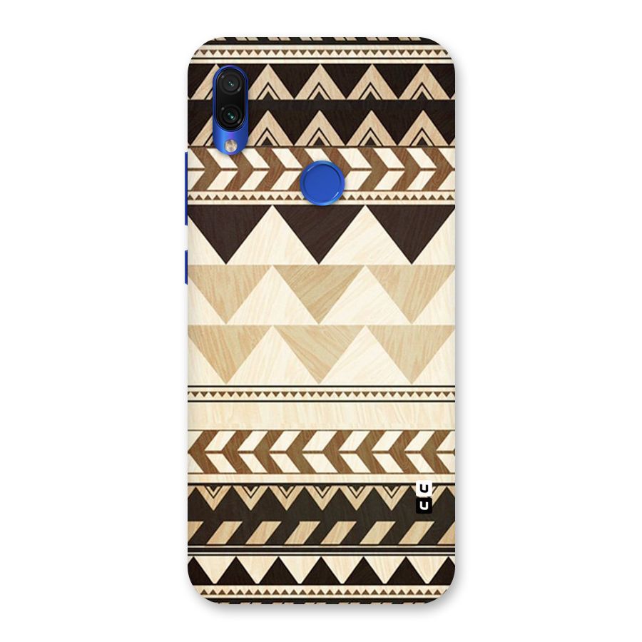 Wooden Printed Chevron Back Case for Redmi Note 7S