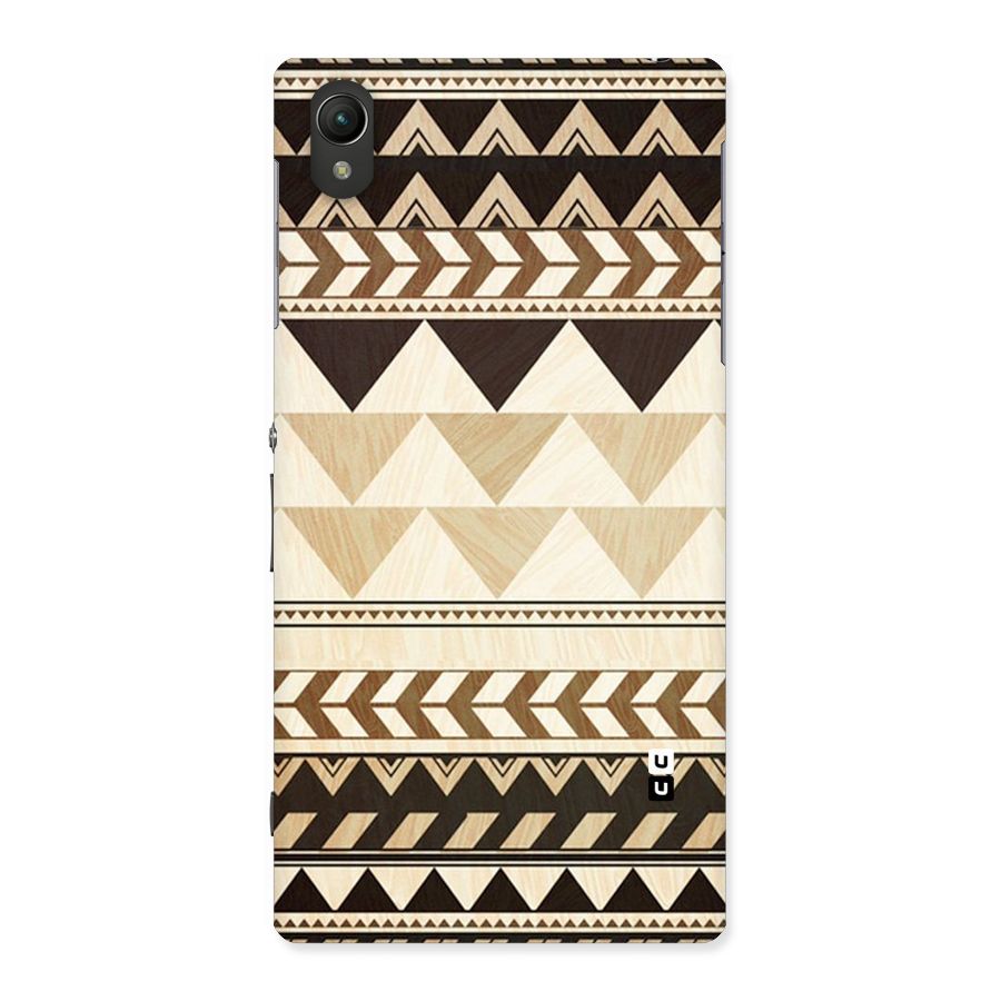 Wooden Printed Chevron Back Case for Sony Xperia Z1