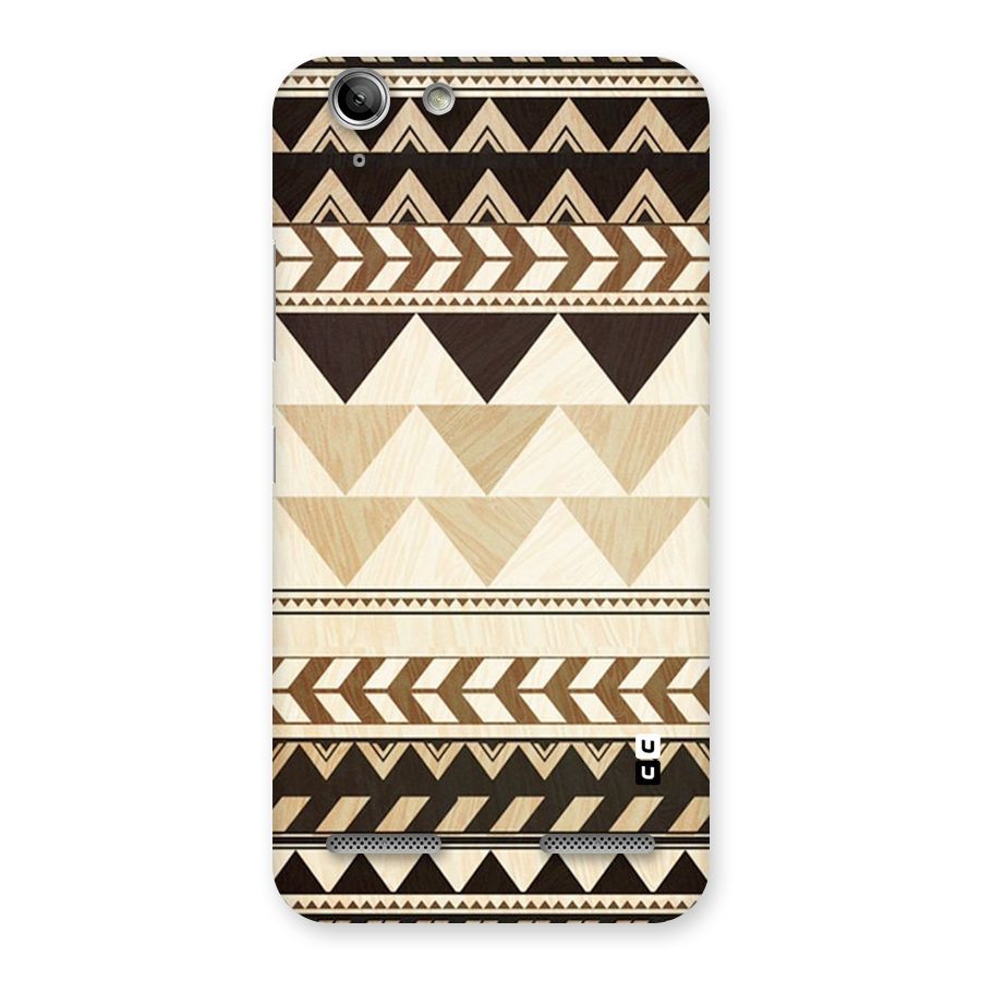 Wooden Printed Chevron Back Case for Vibe K5 Plus