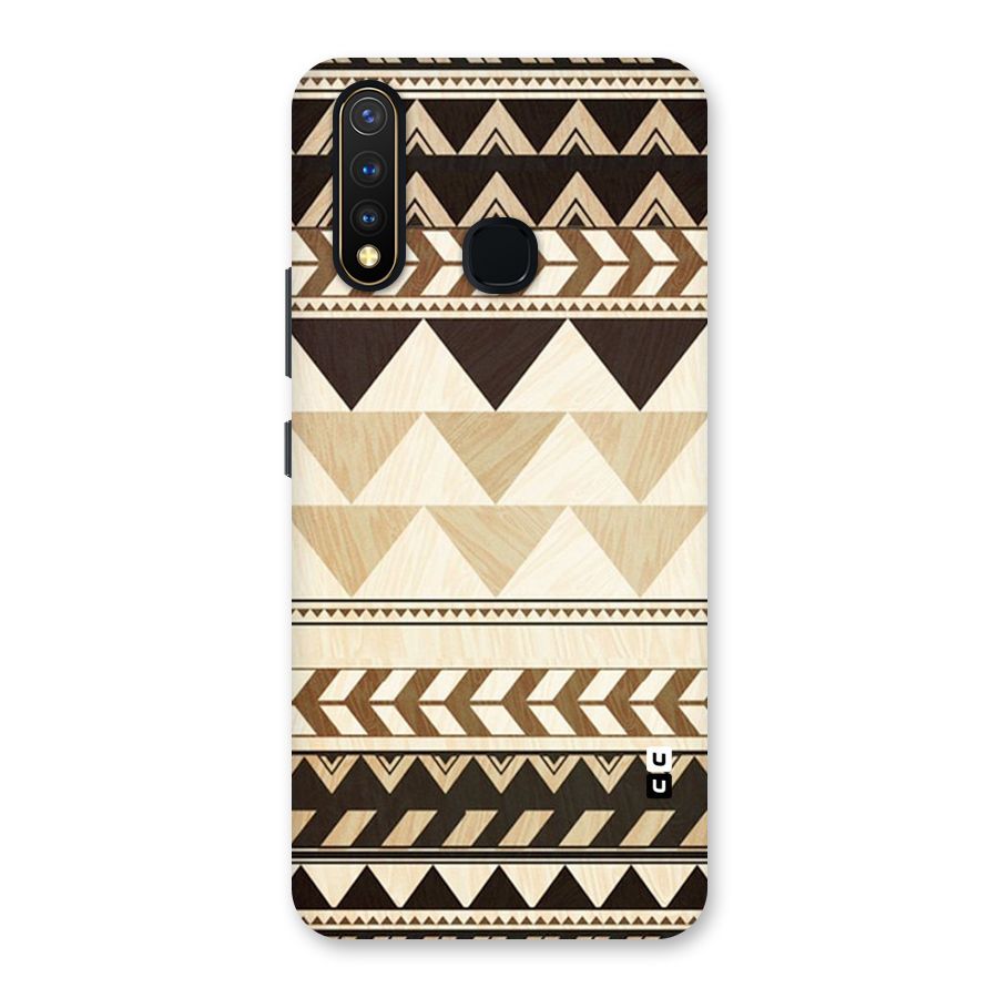 Wooden Printed Chevron Back Case for Vivo U20