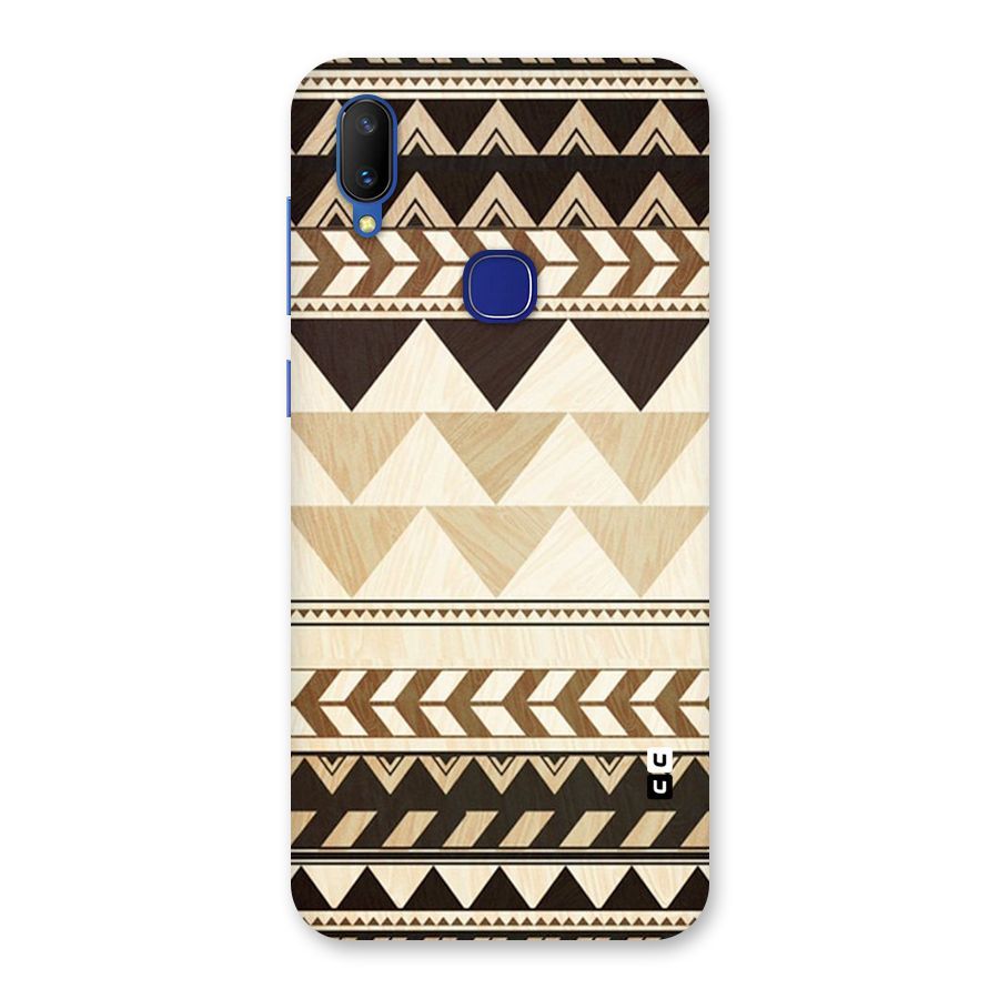 Wooden Printed Chevron Back Case for Vivo V11