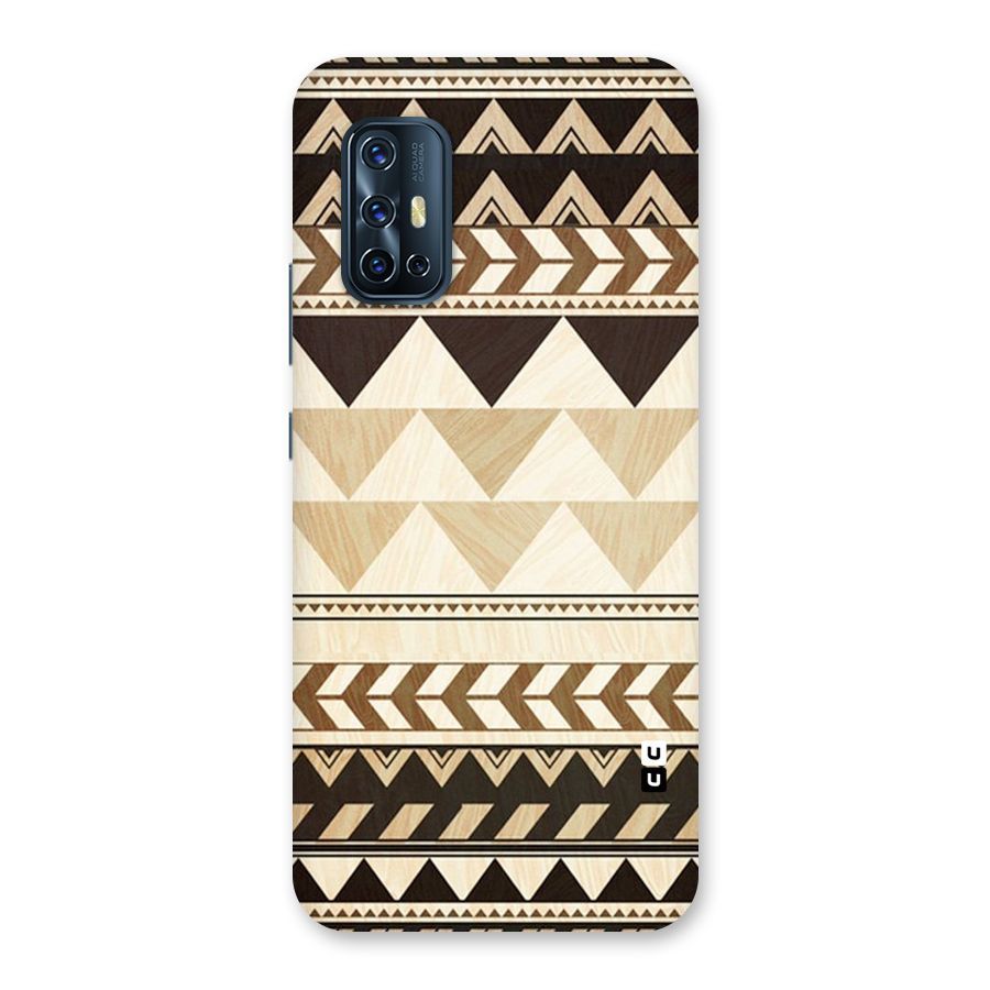 Wooden Printed Chevron Back Case for Vivo V17