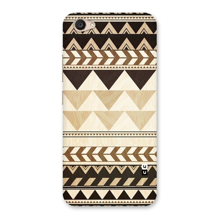 Wooden Printed Chevron Back Case for Vivo V5 Plus