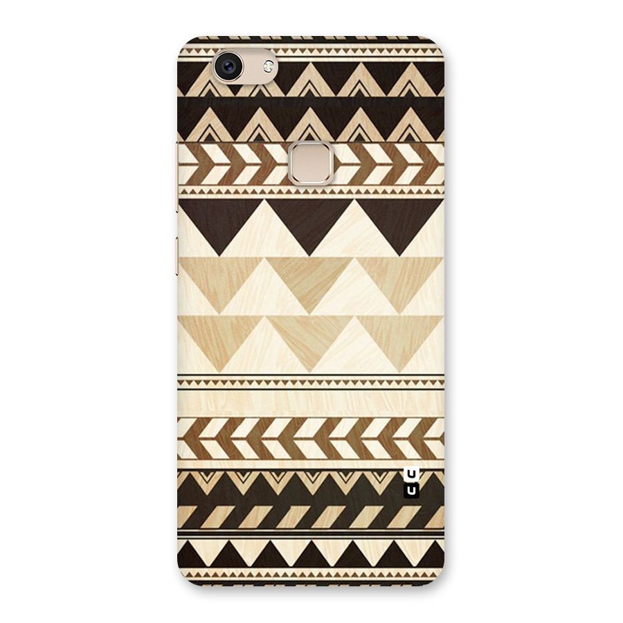 Wooden Printed Chevron Back Case for Vivo V7