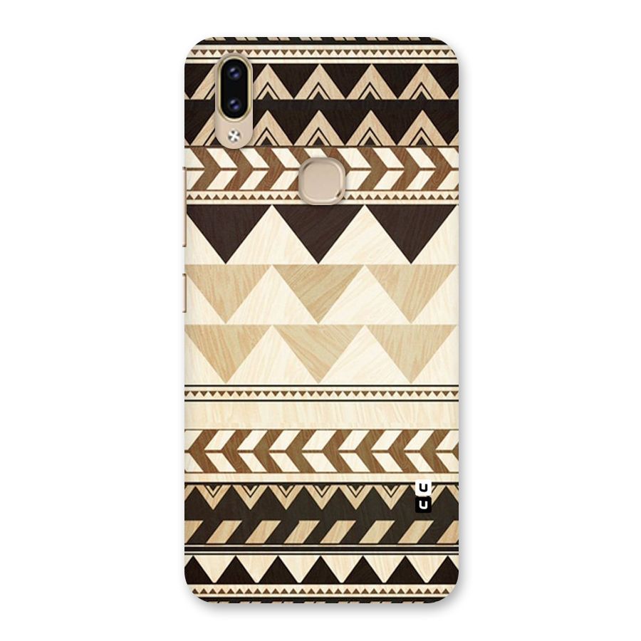 Wooden Printed Chevron Back Case for Vivo V9 Youth