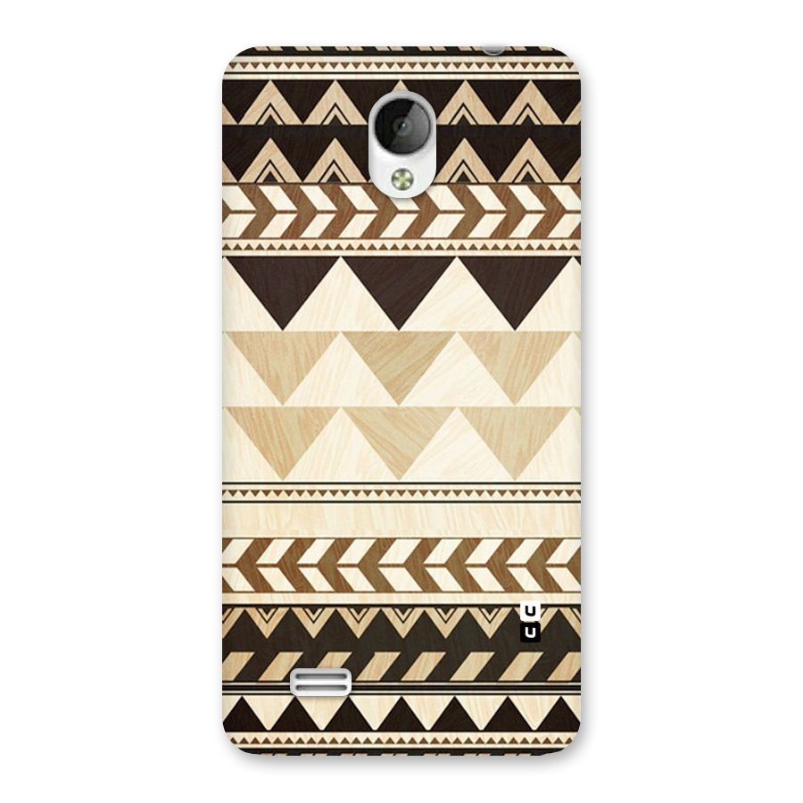 Wooden Printed Chevron Back Case for Vivo Y21