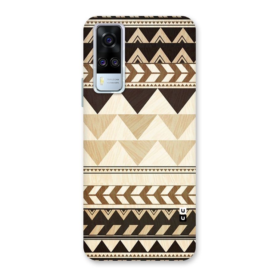 Wooden Printed Chevron Back Case for Vivo Y31