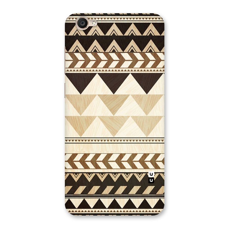 Wooden Printed Chevron Back Case for Vivo Y55s