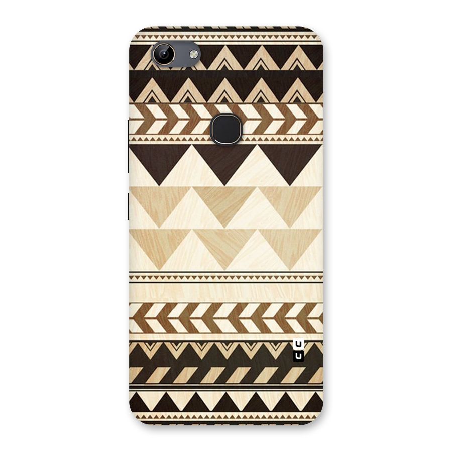 Wooden Printed Chevron Back Case for Vivo Y81