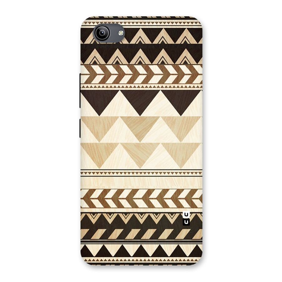 Wooden Printed Chevron Back Case for Vivo Y81i