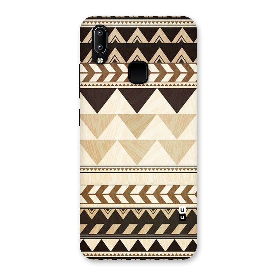 Wooden Printed Chevron Back Case for Vivo Y93