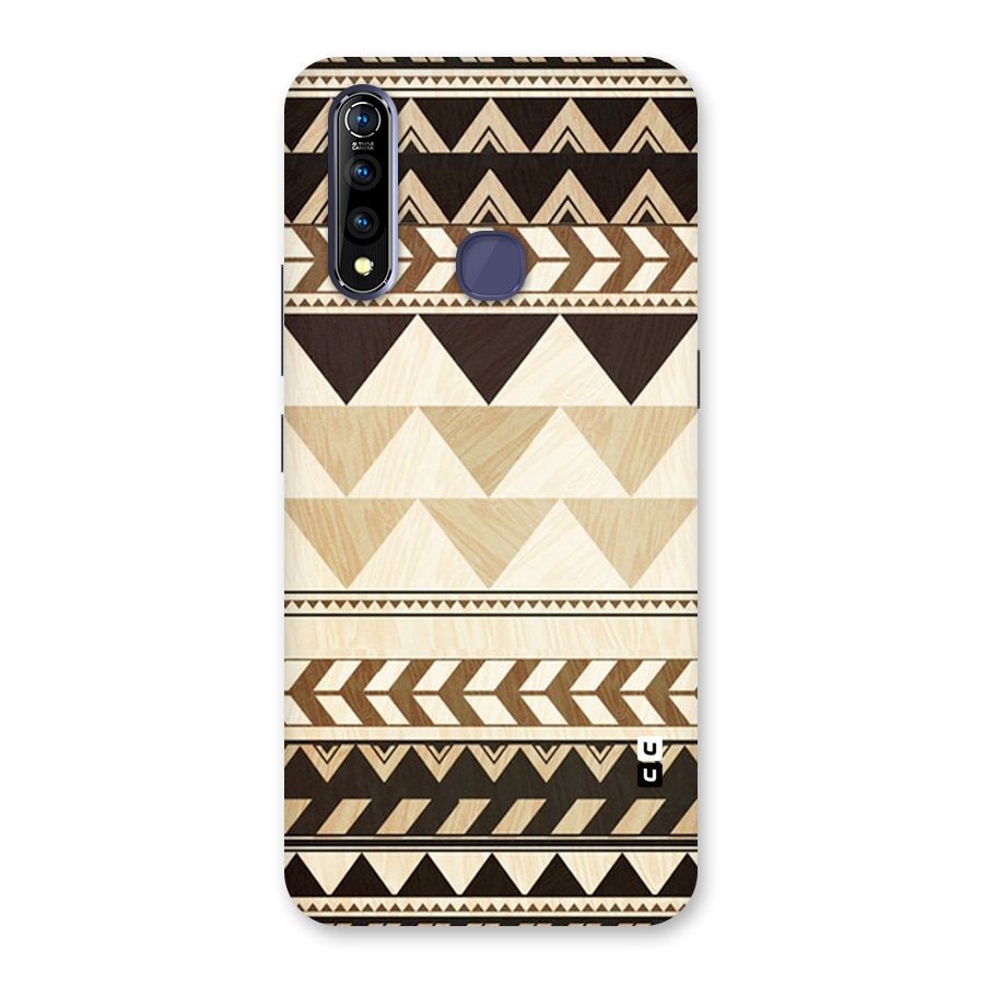 Wooden Printed Chevron Back Case for Vivo Z1 Pro