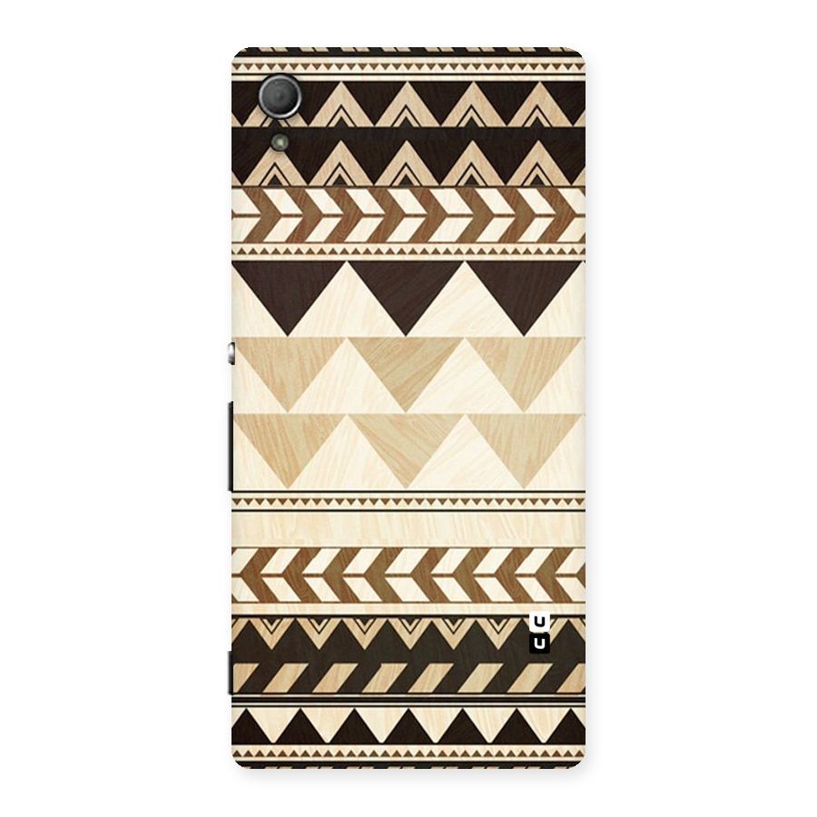 Wooden Printed Chevron Back Case for Xperia Z3 Plus