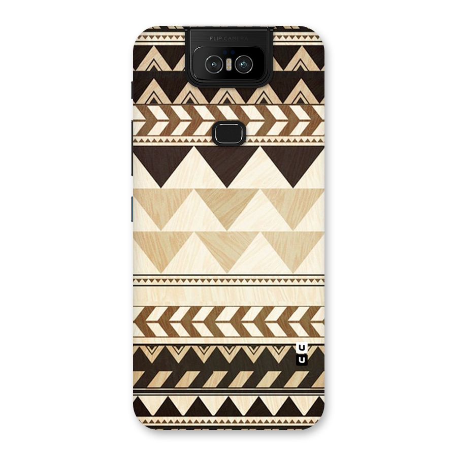 Wooden Printed Chevron Back Case for Zenfone 6z