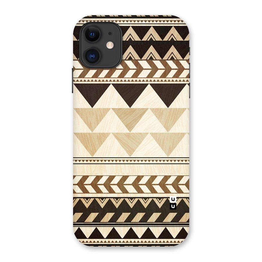 Wooden Printed Chevron Back Case for iPhone 11