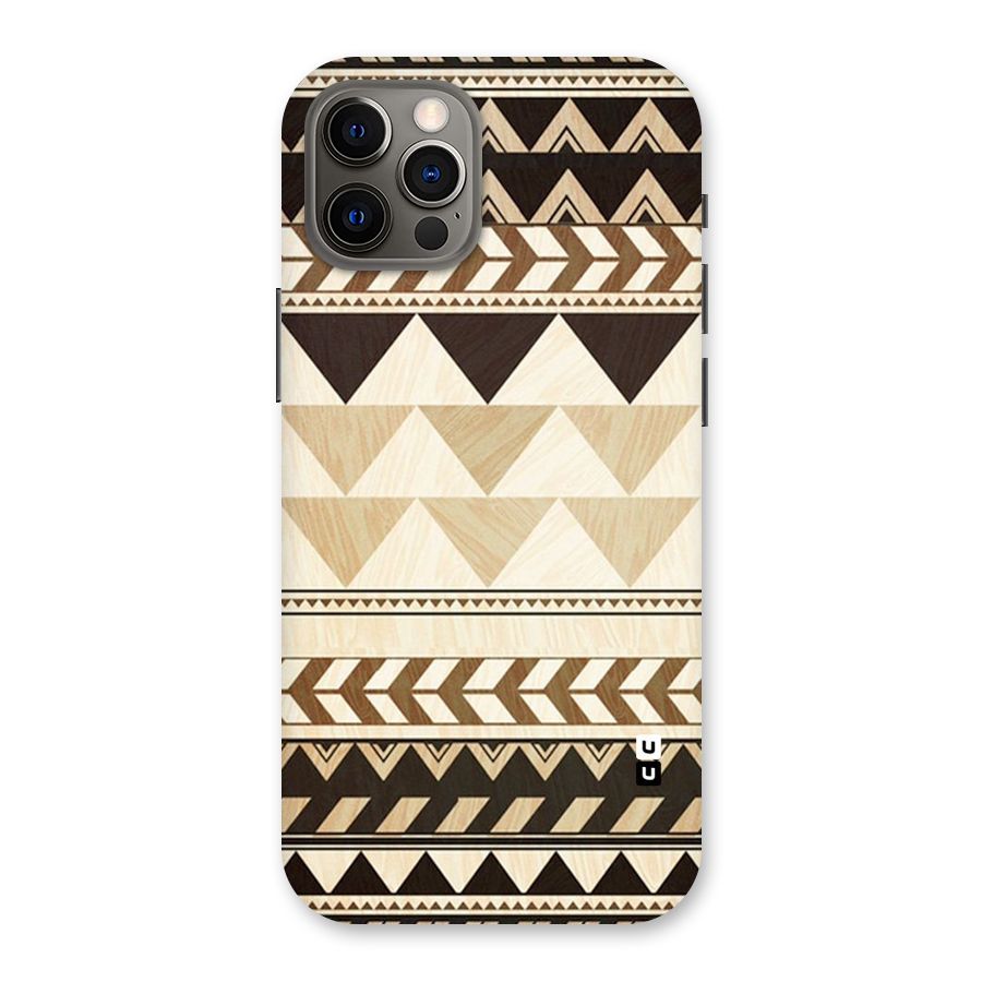 Wooden Printed Chevron Back Case for iPhone 12 Pro