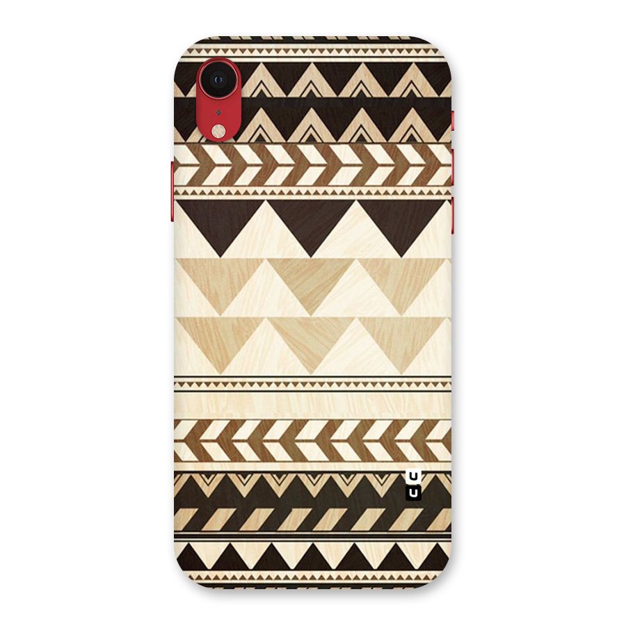 Wooden Printed Chevron Back Case for iPhone XR