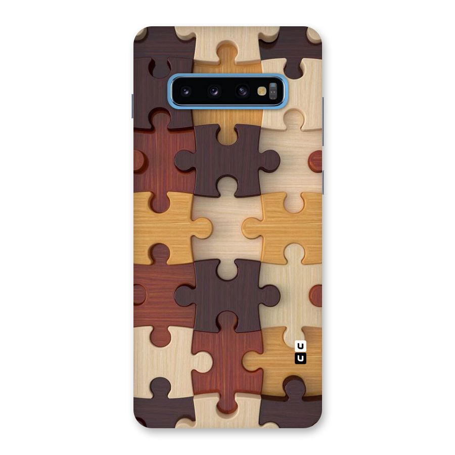 Wooden Puzzle (Printed) Back Case for Galaxy S10 Plus