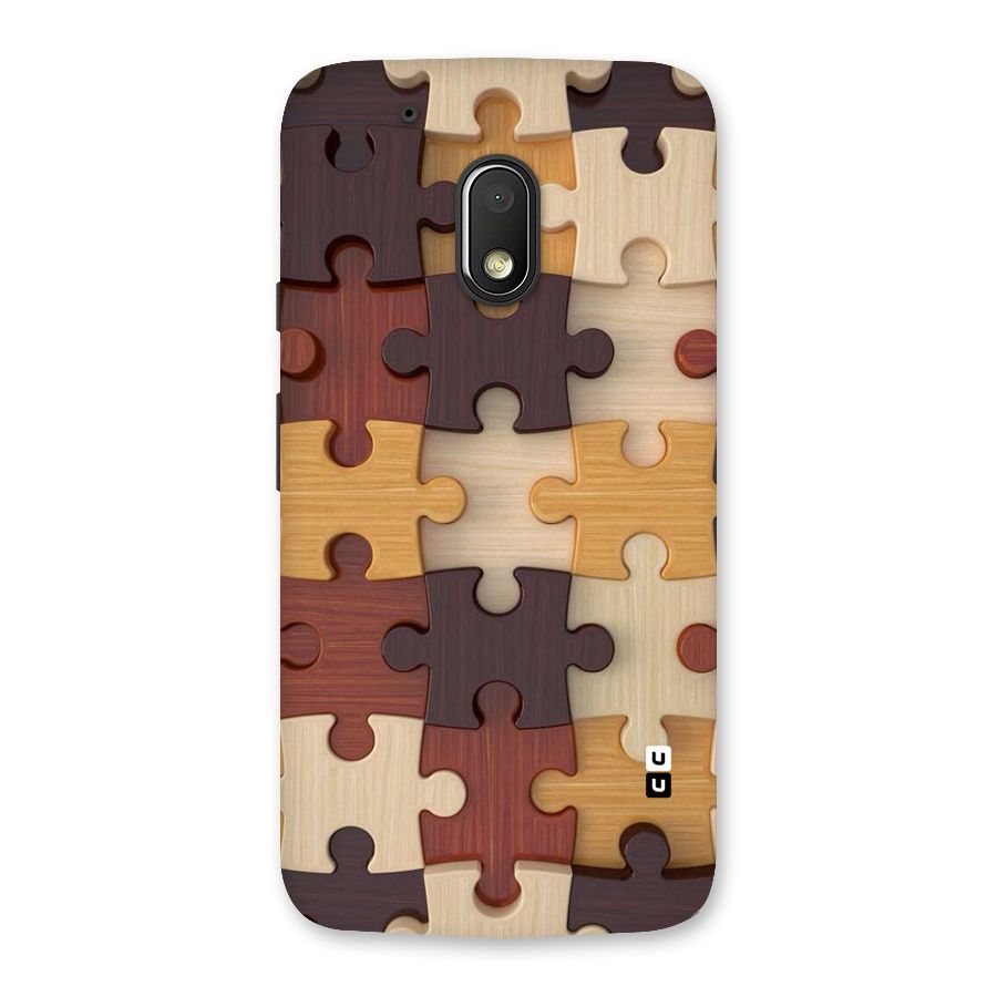 Wooden Puzzle (Printed) Back Case for Moto G4 Play