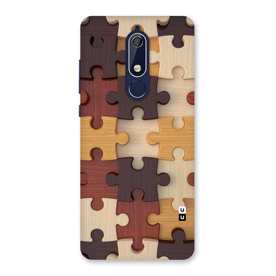 Wooden Puzzle (Printed) Back Case for Nokia 5.1