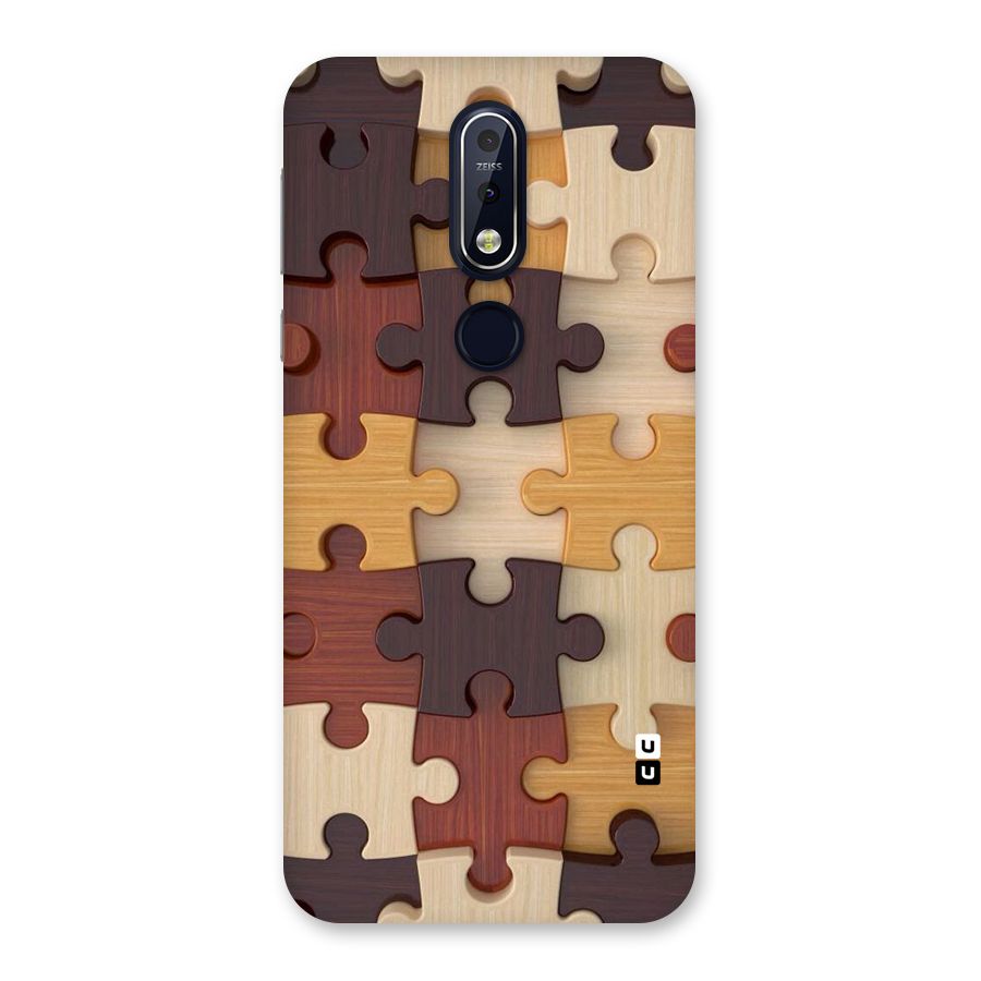 Wooden Puzzle (Printed) Back Case for Nokia 7.1