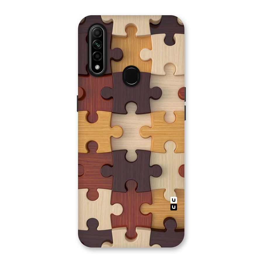 Wooden Puzzle (Printed) Back Case for Oppo A31