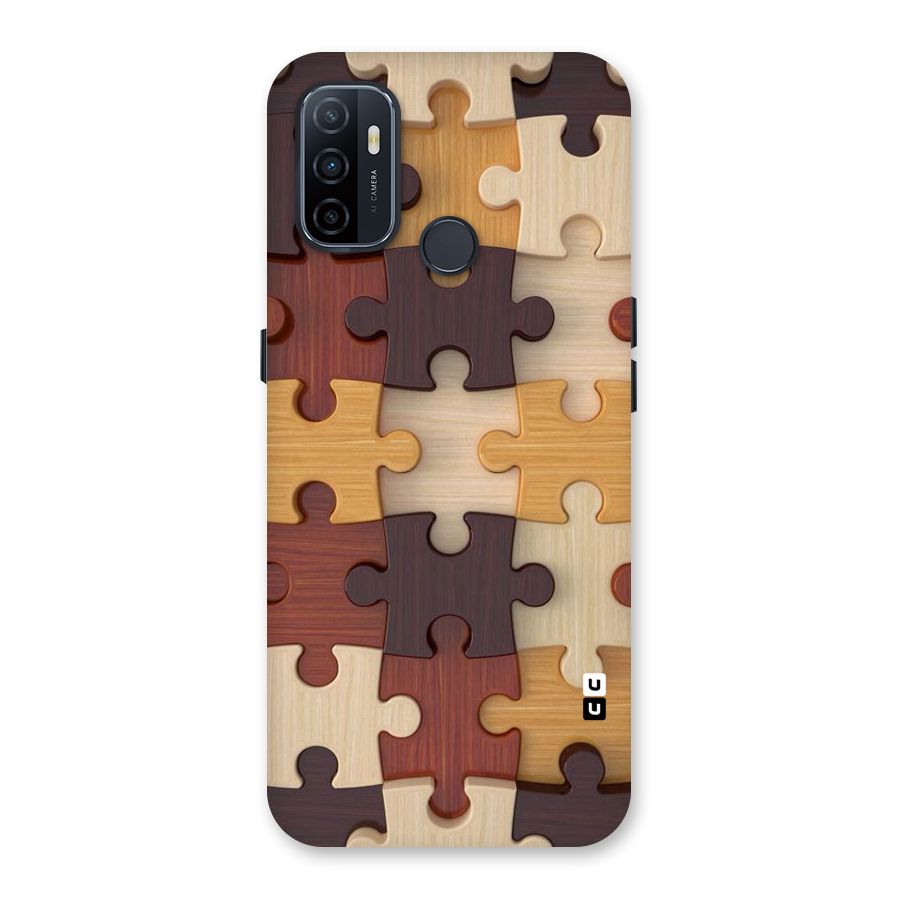 Wooden Puzzle (Printed) Back Case for Oppo A32