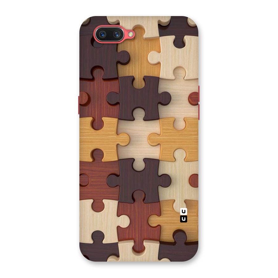 Wooden Puzzle (Printed) Back Case for Oppo A3s