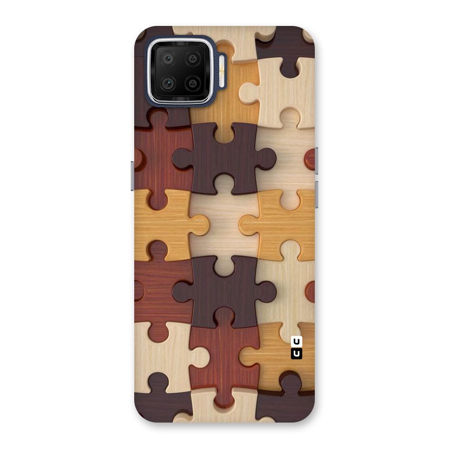 Wooden Puzzle (Printed) Back Case for Oppo F17