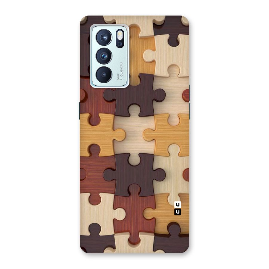 Wooden Puzzle (Printed) Back Case for Oppo Reno6 Pro 5G
