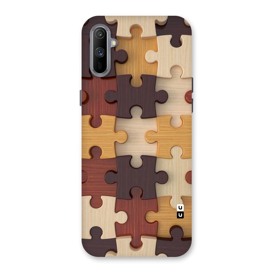 Wooden Puzzle (Printed) Back Case for Realme C3