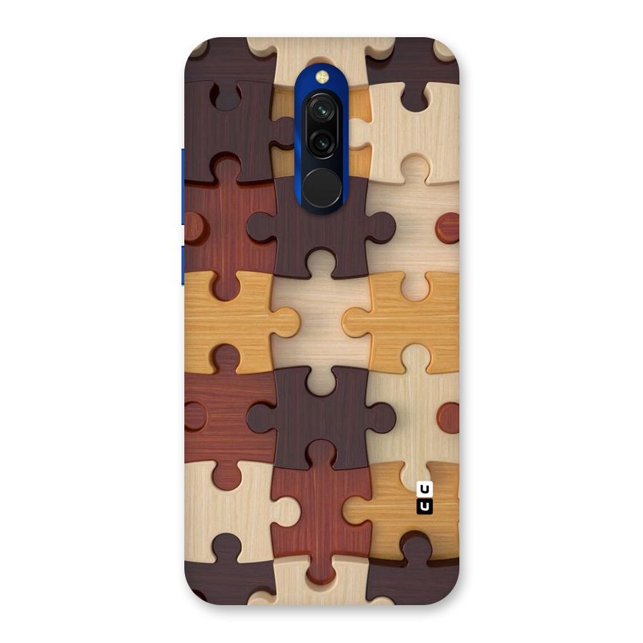 Wooden Puzzle (Printed) Back Case for Redmi 8