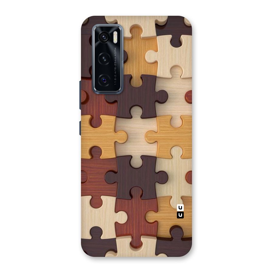 Wooden Puzzle (Printed) Back Case for Vivo V20 SE