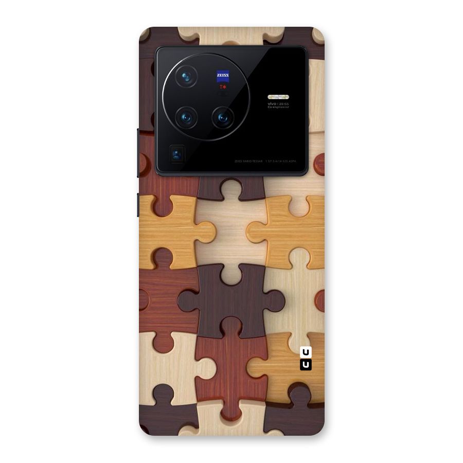 Wooden Puzzle (Printed) Back Case for Vivo X80 Pro