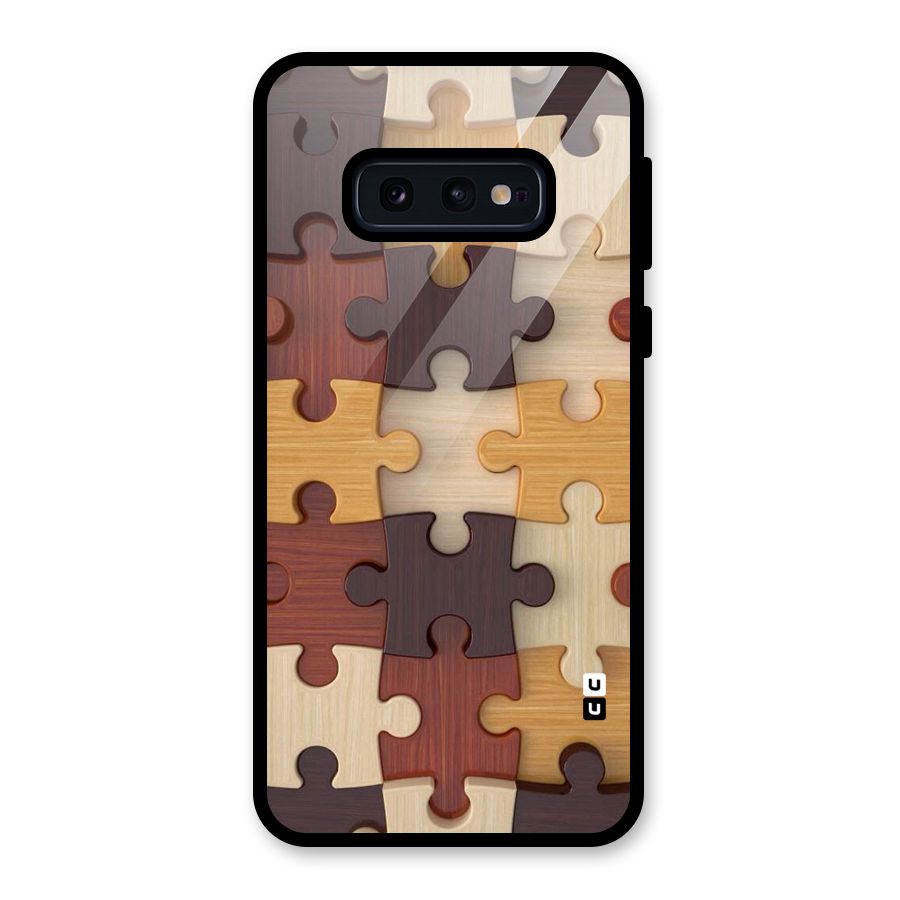 Wooden Puzzle (Printed) Glass Back Case for Galaxy S10e