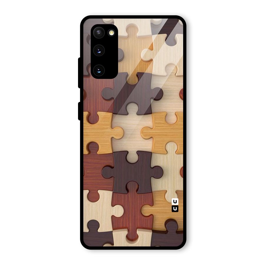 Wooden Puzzle (Printed) Glass Back Case for Galaxy S20 FE 5G