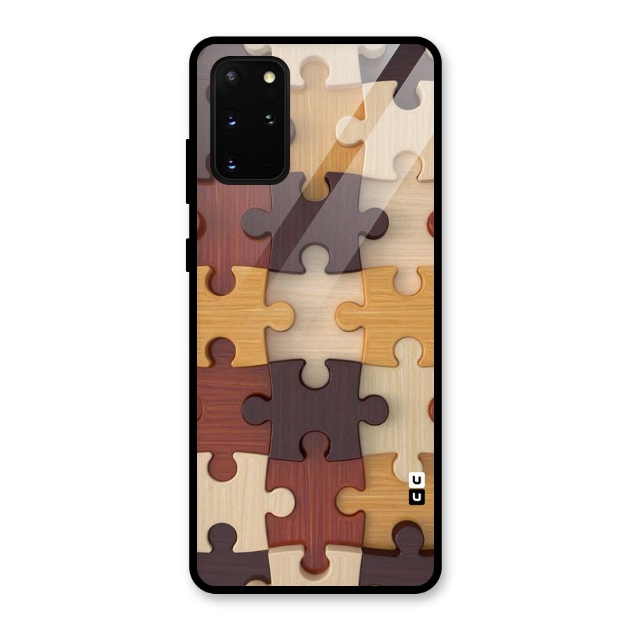 Wooden Puzzle (Printed) Glass Back Case for Galaxy S20 Plus