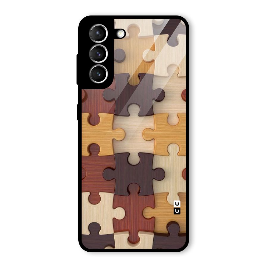 Wooden Puzzle (Printed) Glass Back Case for Galaxy S21 5G