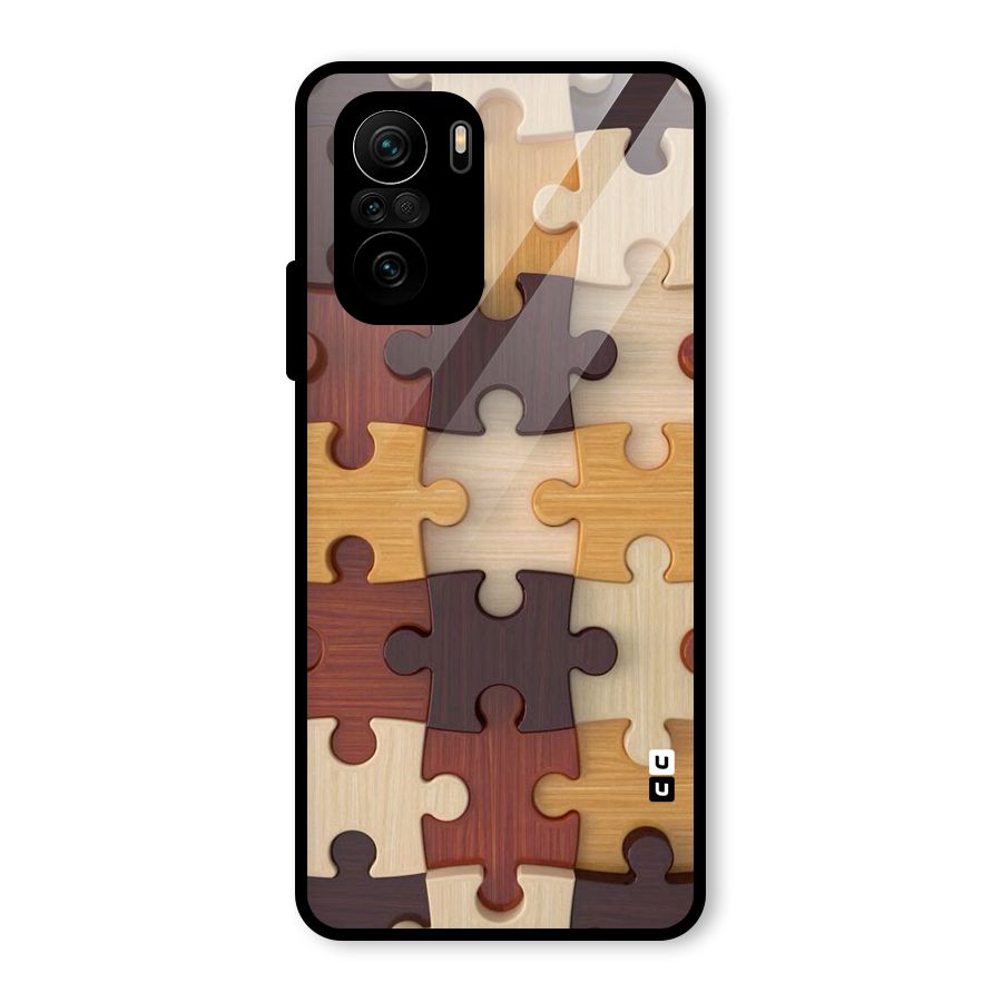Wooden Puzzle (Printed) Glass Back Case for Mi 11X Pro