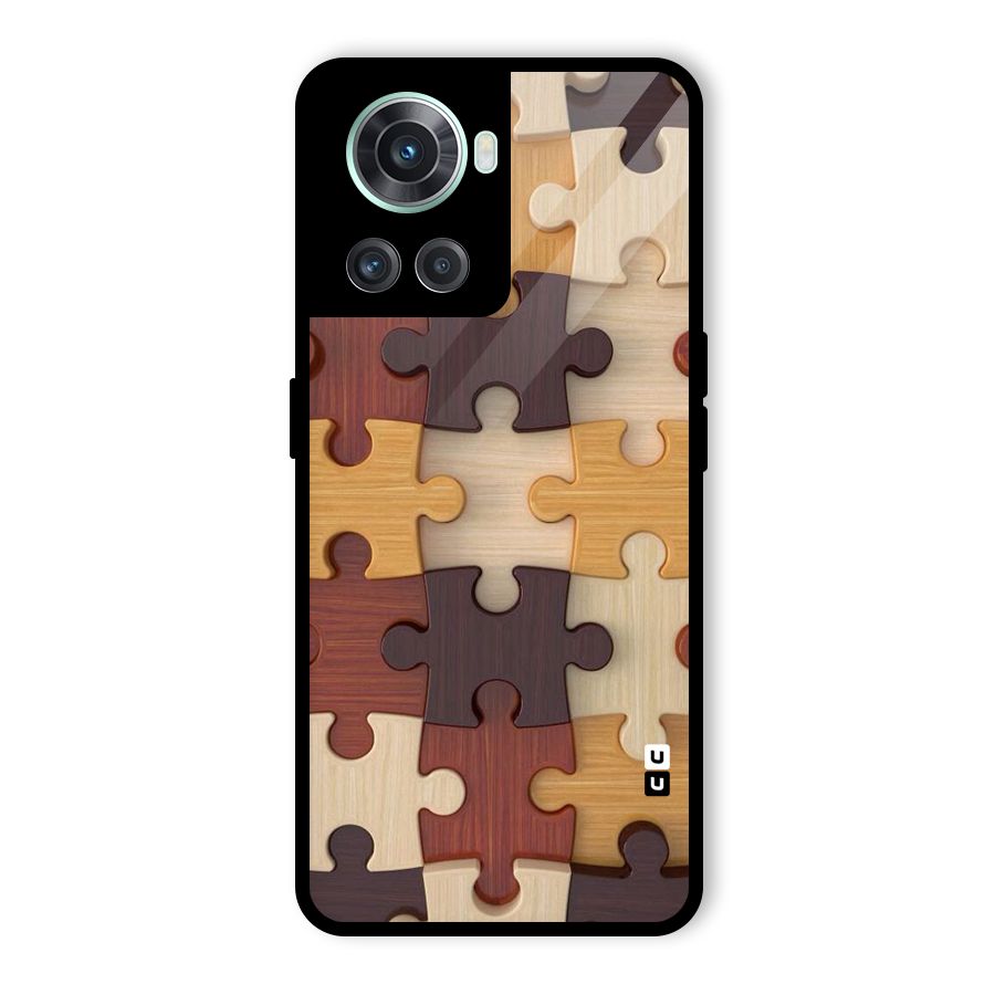 Wooden Puzzle (Printed) Glass Back Case for OnePlus 10R