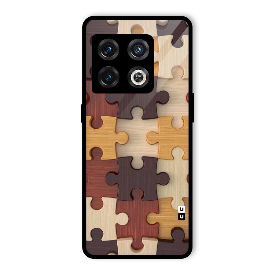 Wooden Puzzle (Printed) Glass Back Case for OnePlus 10 Pro 5G