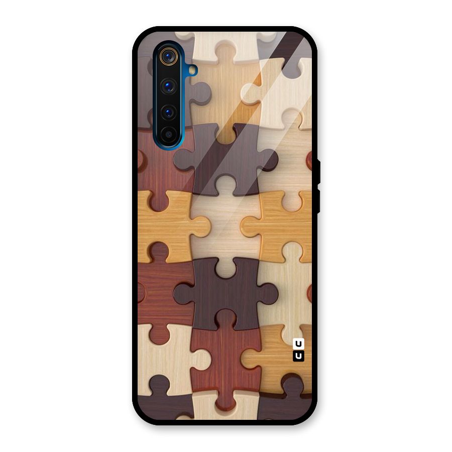 Wooden Puzzle (Printed) Glass Back Case for Realme 6 Pro