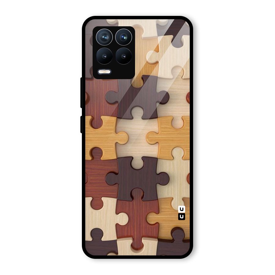 Wooden Puzzle (Printed) Glass Back Case for Realme 8 Pro