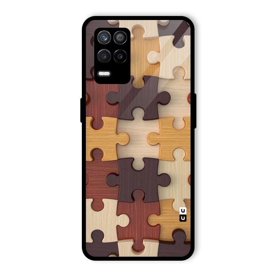 Wooden Puzzle (Printed) Glass Back Case for Realme 9 5G