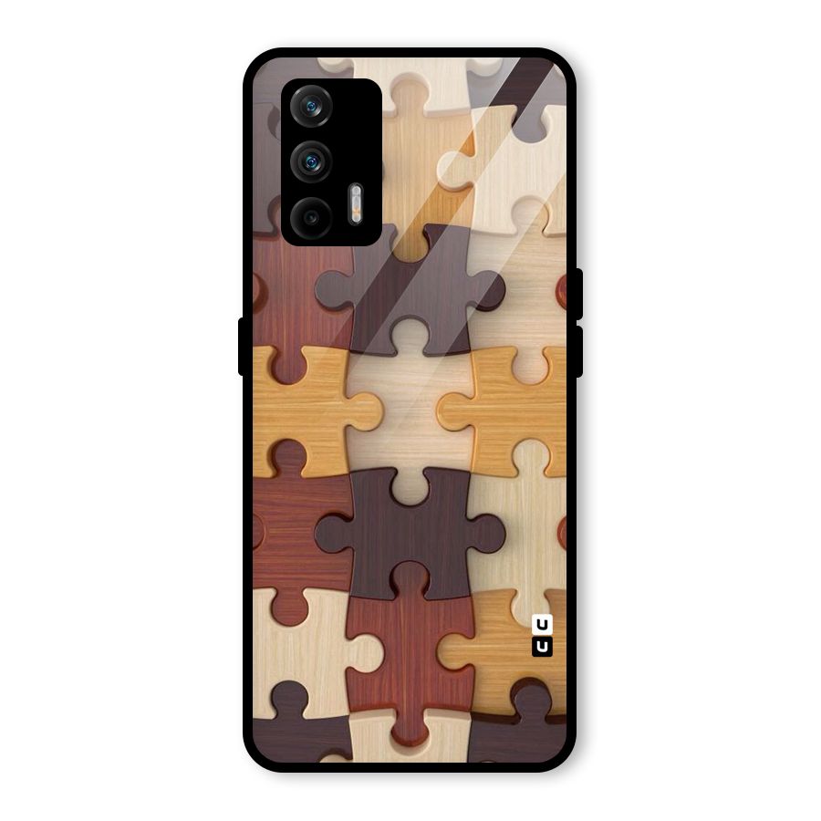 Wooden Puzzle (Printed) Glass Back Case for Realme GT 5G
